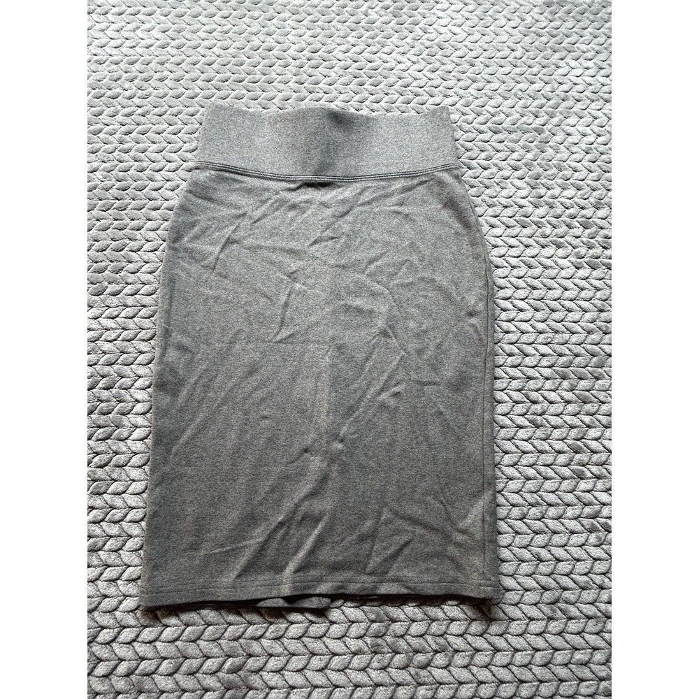 Active USA Gray Pencil Skirt Women's Medium Stretch Knee Length Pull On